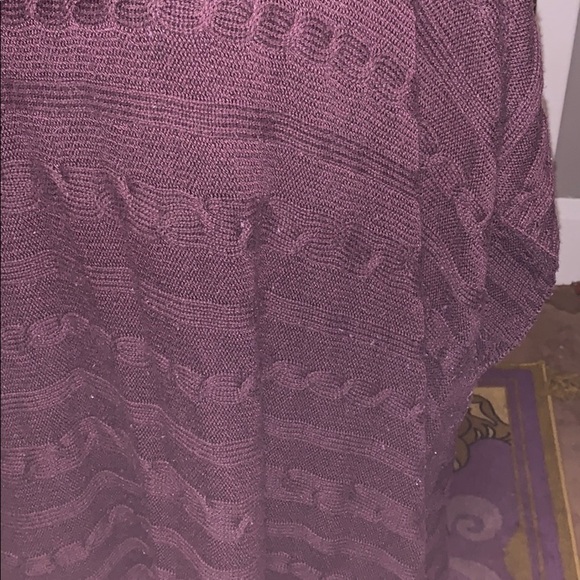 Old navy deep purple short-sleeved poncho - Picture 3 of 6